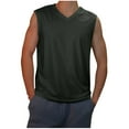 thumbnail image 1 of YLSDY Fashion Mens Cut Off Tank Top Athletic Cool V Neck Basketball Sleeveless T Shirts Water Surf Sports Wicking Basic Undershirt Black M, 1 of 6