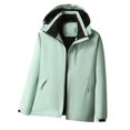thumbnail image 1 of YLSDY Fashion Mens Rain Coats Windbreaker Hooded Jackets Lightweight Casual Zip up Travel Jacket Waterproof Outdoor Hiking Camping Green XXXL, 1 of 5