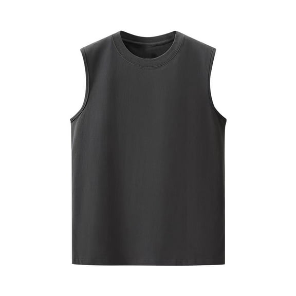 YLSDY Fashion Plus Size Tank Tops Men Athletic Gym Running Cap Sleeve Basic Shirts Tank Top Workout Basketball Sleeveless Shirts Dark Gray M