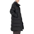 thumbnail image 1 of YLSDY Fashion Unisex Pocketed Solid Color Zip-Up Padded Coat Winter Thickened Hooded Bread Jacket Mid-Length Long Sleeve Cotton Padded Outerwear Parka Coat Black XL, 1 of 4