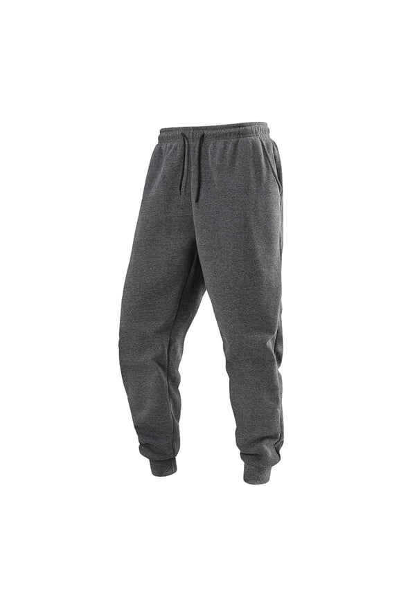 Fleece Jogger Sweatpants for Men with Pockets Bottom Athletic Sweat Pants Workout Running Casual Gym Pants Dark Gray XL