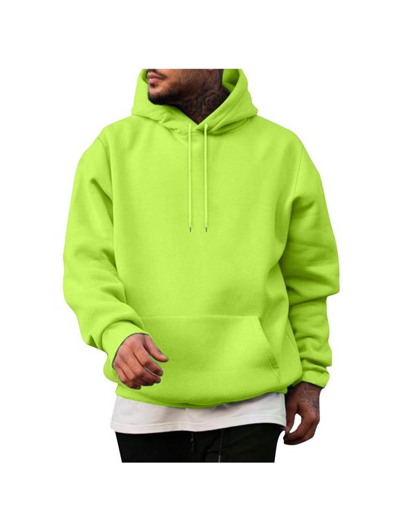 Fleece Men’s Hoodie Men’s Sweatshirt Hooded Soft Sweatshirts for Men Pullover Hoodie for Men Hoodies Pullover Green XXXL