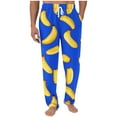 thumbnail image 1 of YLSDY Funny Banala Print Men's Pajama Pants with Pockets Lounge Pants Casual Sleepwear Bottoms Loungewear Blue XL, 1 of 5