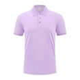 thumbnail image 1 of YLSDY Golf Button Collared Shirts for Men Multipacks Quick Dry Short Sleeve Collared Shirt Slim Fit Casual Button Collareds Shirt Purple XXXL, 1 of 7