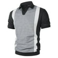 thumbnail image 1 of YLSDY Golf Shirts for Men Short Sleeve Color Block Casual Shirt Comfortable Breathable Outdoor Performance T-Shirt Dark Gray M, 1 of 4