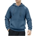 thumbnail image 1 of YLSDY Hoodies for Men Big and Tall Long Sleeve Hooded Sweatshirt Outdoor Casual Loose Fit Pullover 2025 Trendy Fall Outfits Light Blue L, 1 of 5