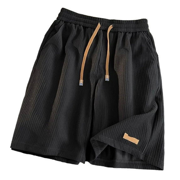 YLSDY Ice Silk Shorts for Men Active Breathable Summer Outdoor Running Athletic Shorts Icedactive Workout Stretch Training Short Black L