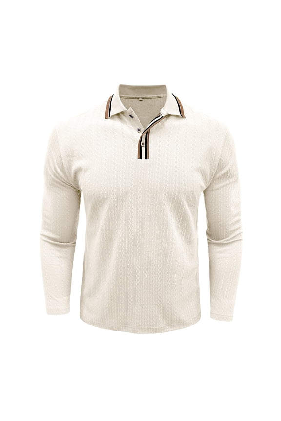 Long Sleeve Henley Shirts for Men Button Down V Neck Shirts Work Casual Collared Slim Fit Classic Pullover with Pocket White XXL