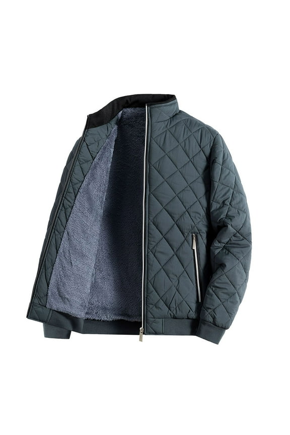 Long Sleeve Hoodless Casual Outwear Warm Coat Men's Solid Color Fashionable Lightweight Breathable Comfortable for Outdoor Daily Wear Gray XL