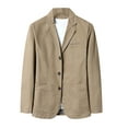 thumbnail image 1 of YLSDY Men Blazer Fashion Button Solid Casual Long Sleeve Jacket Suit Stylish Comfortable Cotton Outdoor Office Wear Khaki XXXXL, 1 of 9