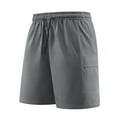 thumbnail image 1 of YLSDY Men Casual Cargo Shorts Outdoor Stretch Running Short Classic Regular Fit Drawstring Elastic Waist Shorts with Pocket Gray XL, 1 of 8