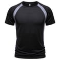 thumbnail image 1 of YLSDY Men Compression Shirts Colorblock Crew Athletic Workout T-Shirt for Men Women 2026 Spring Summer Cool Breathable Gym Fashion Tops Gray XXL, 1 of 8