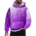 thumbnail image 1 of YLSDY Men Hooded Sweatshirts Fleece Lined Sweatshirt Gradient Print Pullover Loose Fit Hoodies Long Sleeve Casual Sweater Purple XXXXL, 1 of 5