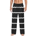 thumbnail image 1 of YLSDY Men Pajama Pants Comfy Casual Palazzo Lounge Wide Leg Pants for Teens 2025 Straight Loose Striped Print Joggers Trousers Black XL, 1 of 4