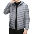 thumbnail image 1 of YLSDY Men Puffer Jacket Lightweight Packable Jacket Zip Up Quilted Jackets Plus Size Down Winter Coats Warm Outwear Gray XXXXXL, 1 of 9