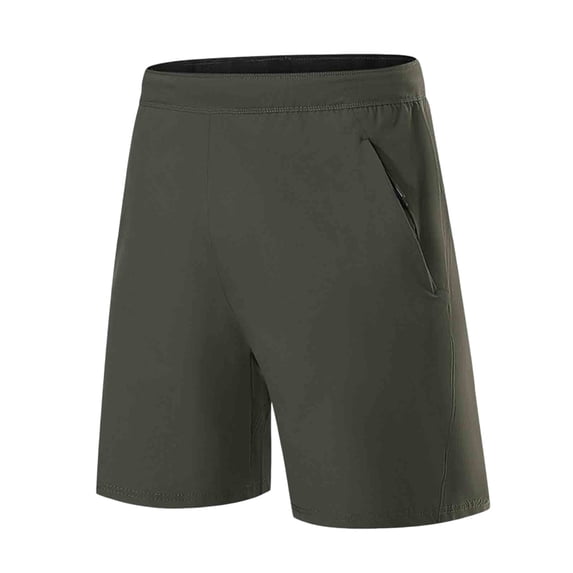 YLSDY Men's Athletic Running Shorts with Pockets Lightweight Quick Dry Basketball Workout Gym Shorts for Men Army Green M