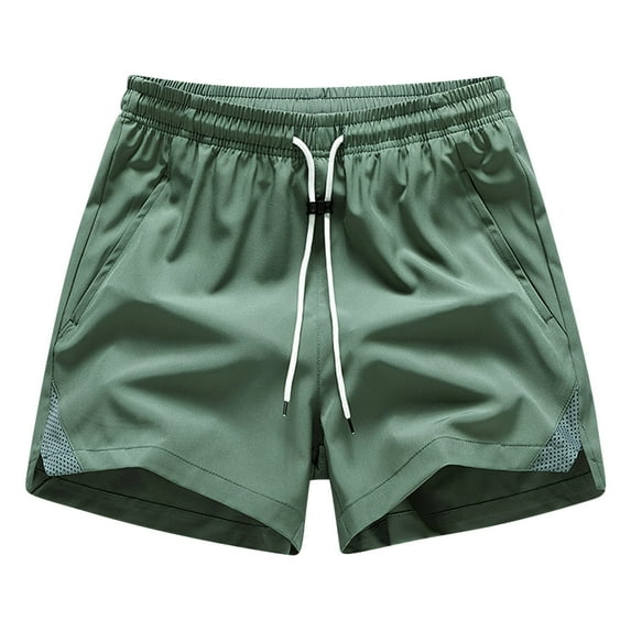 YLSDY Men's Basketball Shorts with Pockets Summer Drawstring Elastic Waist Athletic Running Workout Training Gym Shorts Army Green XXXL