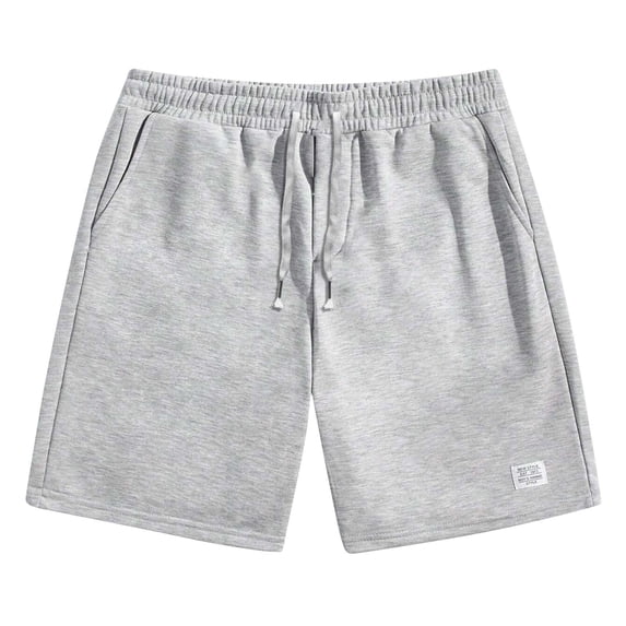 YLSDY Men's Basketball Sports Shorts Casual Summer Comfy Sweat Running Workout Gym Shorts with Pockets and Elastic Waist Gray S
