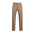 thumbnail image 1 of YLSDY Men's Business Suit Pants Flat Front Dress Pants with Belt Loops Zip Fly Multiple Colors Khaki XXXL, 1 of 3