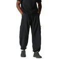 thumbnail image 1 of YLSDY Men's Cargo Pants Workout Joggers Stretch Sweatpants Outdoor Hiking Fishing Drawstring Tactical Pant with Multi Pockets Black M, 1 of 6