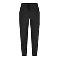 thumbnail image 1 of YLSDY Men's Cargo Pants Workout Joggers Stretch Sweatpants Outdoor Hiking Fishing Drawstring Tactical Pant with Multi Pockets Black M, 1 of 9