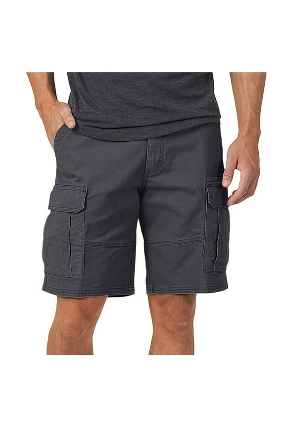 Men's Classic Fit Cargo Shorts Straight Relaxed Stretch Work Shorts with Pockets Navy M