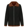 thumbnail image 1 of YLSDY Men's Faux Leather Shearling Jacket Winter Warm Fleece Lined Bomber Jacket Outwear Brown XXXL, 1 of 2