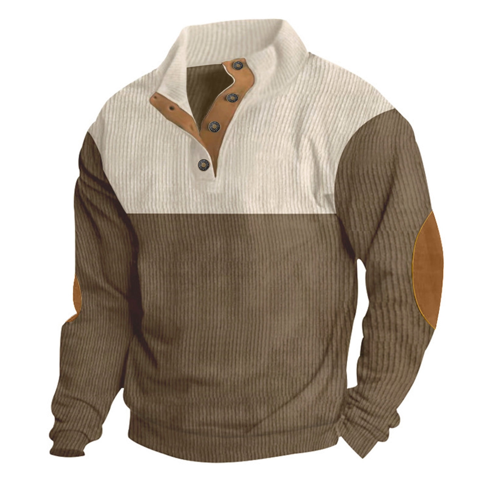 メンズウェア CLUBHAUS Elbow Patched Sweater - Gray Butch Thermal Crewneck - Heather Grey - Surfside Supply Co