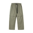 thumbnail image 1 of YLSDY Men's Convertible Cargo Pants Quick Dry Water Resistant Zip Off Lightweight Outdoor Travel Summer Shorts Army Green XXL, 1 of 8