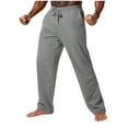 thumbnail image 1 of YLSDY Men's Cotton Yoga Sweatpants Athletic Lounge Pants Open Bottom Casual Jersey Pants for Men with Pockets Dark Gray XXL, 1 of 3