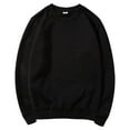 thumbnail image 1 of YLSDY Men's Crewneck Sweatshirt Long Sleeve Solid Color Pullover Tops Comfortable Soft Fleece Winter Warm Sweatshirts Black L, 1 of 3