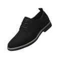 thumbnail image 1 of YLSDY Men's Derby Shoes Cap Toe Oxford Shoes Lace-Up Oxfords Suede Formal Shoes Business Party Shoes Black 10, 1 of 7