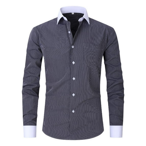 YLSDY Men's Dress Shirts Long Sleeve Summer Button Down Shirts Loose Fit Comfy Casual Tees Lightweight Stylish Tops 2025 Black M