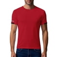 thumbnail image 1 of YLSDY Men's Quick Dry T Shirts Athletic Running Gym Sleeved Round Neck Solid Golf Daily Casual Stylish Collared Shirts 2025 Red XL, 1 of 9