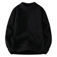thumbnail image 1 of YLSDY Men's Fashion Knit Pullover Sweater Solid Color Mock Neck Full Sleeve Loose Fit Slim Fit Casual Sweater Black L, 1 of 3