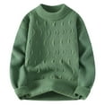 thumbnail image 1 of YLSDY Men's Fashion Knit Pullover Sweater Solid Color Mock Neck Full Sleeve Loose Fit Slim Fit Casual Sweater Green XXL, 1 of 3