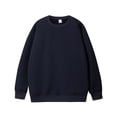 thumbnail image 1 of YLSDY Men's Fleece Crewneck Sweatshirt Long Sleeve Solid Color Winter Warm Thick Loose fit Soft Basic Pullover Sweatshirt Black S, 1 of 2