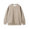 thumbnail image 1 of YLSDY Men's Fleece Crewneck Sweatshirt Long Sleeve Solid Color Winter Warm Thick Loose fit Soft Basic Pullover Sweatshirt Khaki L, 1 of 2