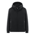 thumbnail image 1 of YLSDY Men’s Fleece Workout Jacket Softshell Hooded Waterproof Windproof Outdoor Hiking Camping Military Warm Coat with Zipper Pocket Black XL, 1 of 6