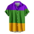 thumbnail image 1 of YLSDY Men's Funky Colour Gradient Shirts Oversized Party Tops Stand-up Collar Short Sleeve Button Down Tees Summer Tropical Beach Colorful T-shirt Multicolor XXXXL, 1 of 4