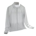 thumbnail image 1 of YLSDY Men's Graceful Lapel Zipper Closure Sun Protection Tops Ice Silk UPF50+ Hoodless Summer Beach Leisure Sumwear Coat Gray XXL, 1 of 6