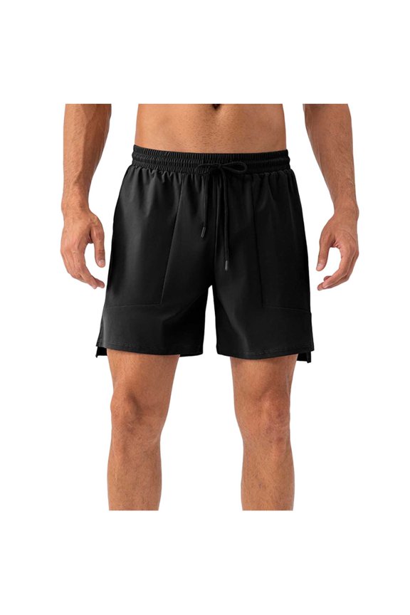 Men's Gym Shorts 2026 Workout Lightweight Shorts Summer Athletic Running Breathable Workout Short Pants with Pockets Black M