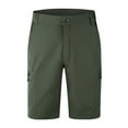 thumbnail image 1 of YLSDY Men's Hiking Cargo Shorts 9" Quick Dry Lightweight Outdoor Work Casual Travel Summer Shorts with Multi Zipper Pockets Army Green L, 1 of 9
