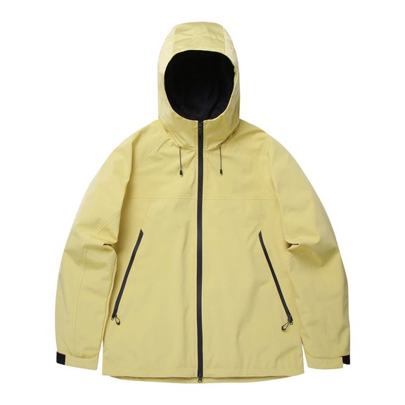 YLSDY Men's Hiking Shell Jacket Full Zip Lightweight Waterproof Hooded Running Jackets Rain Coat Outdoor Raincoat Yellow M