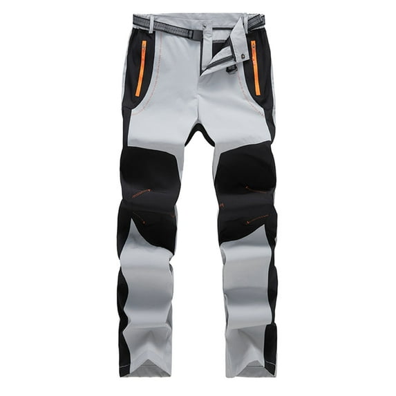 YLSDY Men's Hiking Work Cargo Pants Lightweight Waterproof Quick Dry Outdoor Mountain Pant Fishing Camping Gray XXXXXL