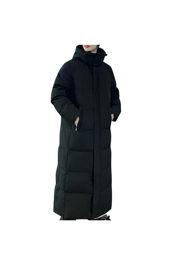 Men's Hooded Jacket Long Sleeve Zipper Casual Windproof Lightweight Coat Two Front Pockets Outdoor Sports & Daily Wear Black L