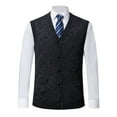thumbnail image 1 of YLSDY Men's Knit V-Neck Sweater Vest Button Down Sleeveless Pullover Vest Dark Gray L, 1 of 4