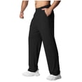 thumbnail image 1 of YLSDY Men's Lightweight Athletic Pants with Pockets Straight Leg Quick Dry Sweatpants Casual Gym Workout Pants Black L, 1 of 7