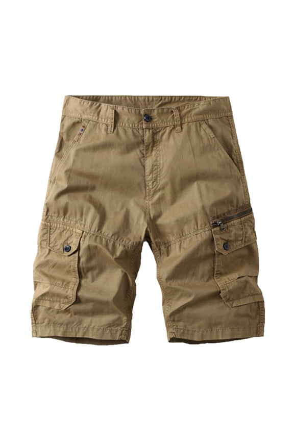 Men's Lightweight Camo Cargo Shorts with Pockets Cotton Shorts for Men Casual Casual Military Work Shorts Khaki XXXL