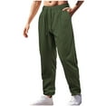 thumbnail image 1 of YLSDY Men's Lightweight Quick Dry Straight Leg Sweatpants Elastic Waist Drawstring Lounge Pant with Zipper Pockets Army Green M, 1 of 7